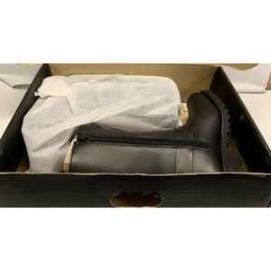 M Boss Men's 12" Black Leather Boots Size 8.5 Z230